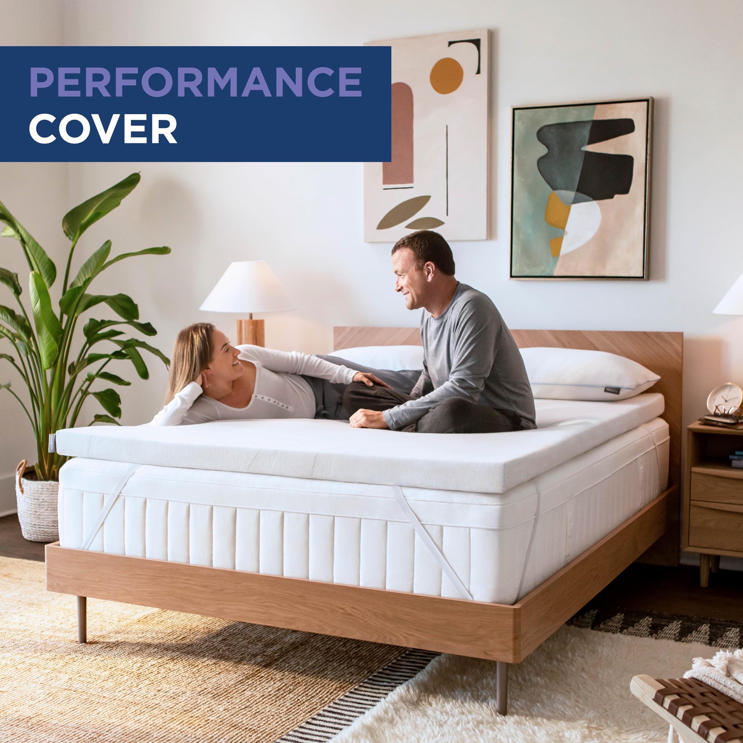 Unboxing Tempur-Pedic topper packaging.