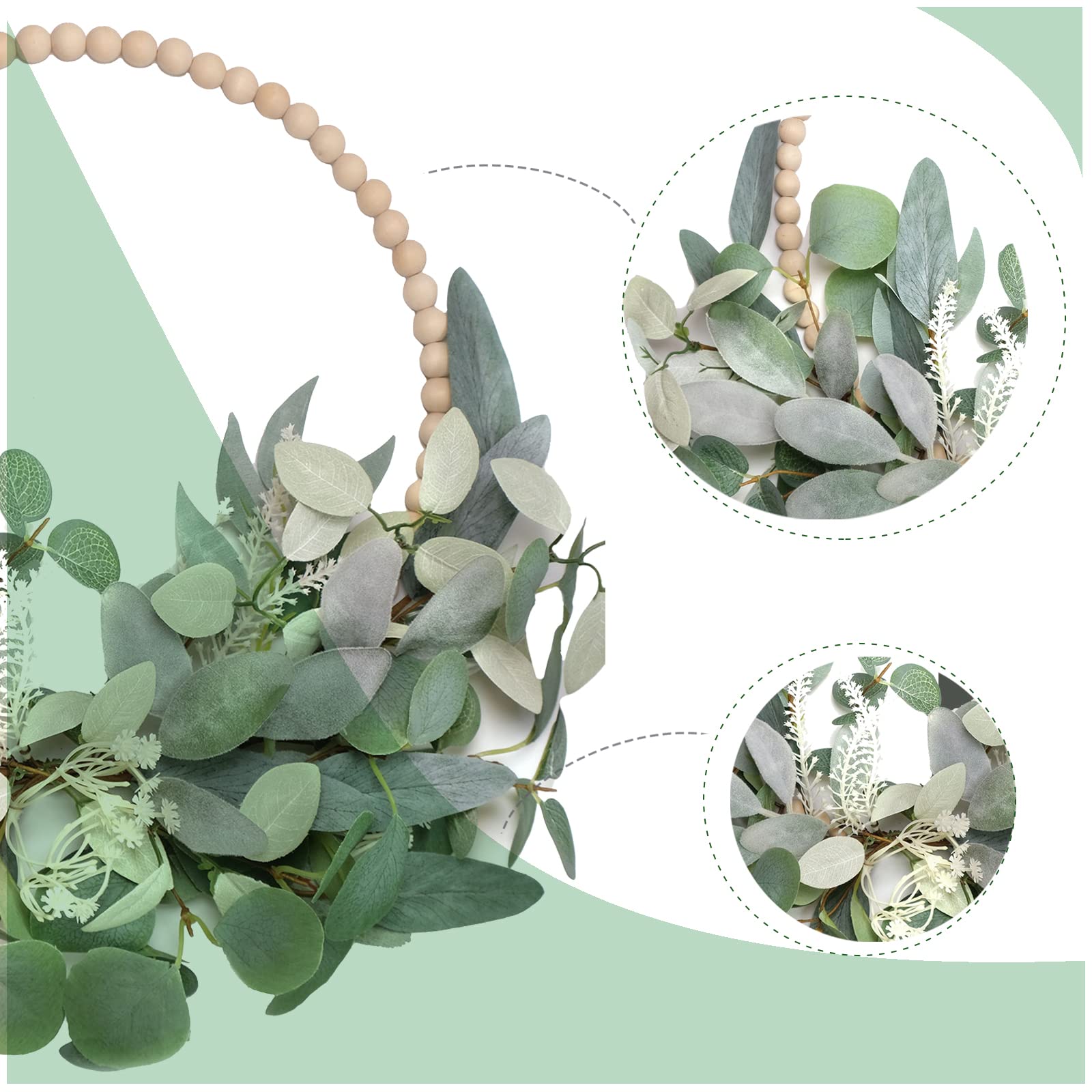 TEMPUS wreath beads detail showcases craft and durable construction