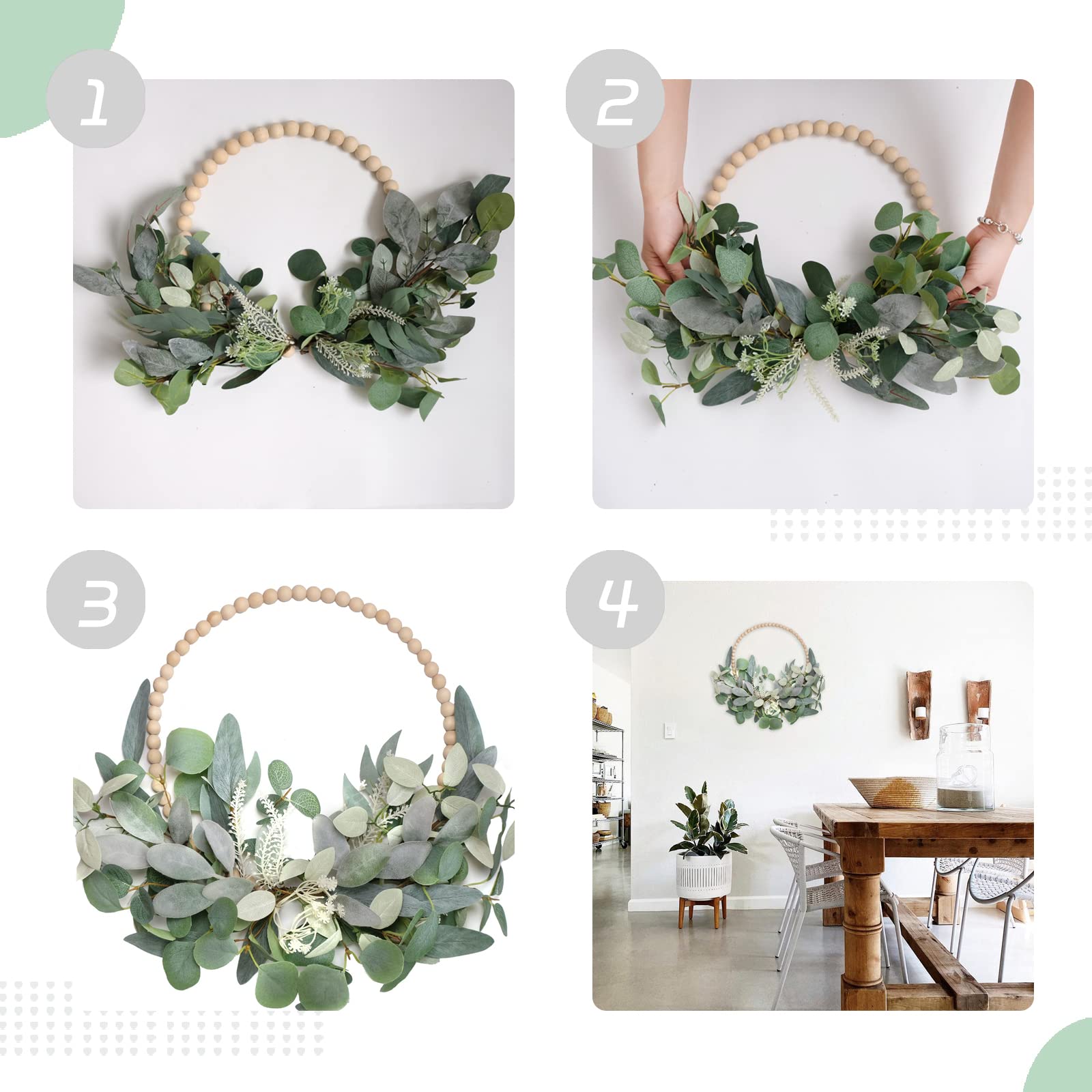 TEMPUS wreath outdoors demonstrates weatherproof design in sun
