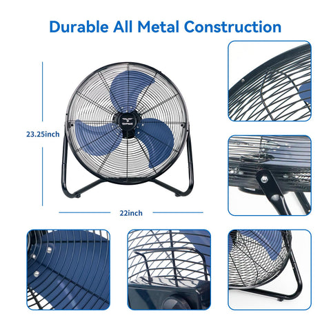 TEMPWARE 20-inch fan tilted to direct airflow precisely.