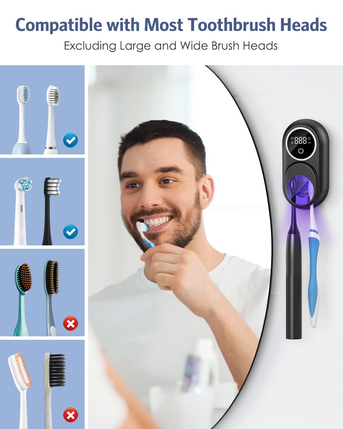 Temracha dual-mode cleaning and drying supports unplugged or plugged-in operation.