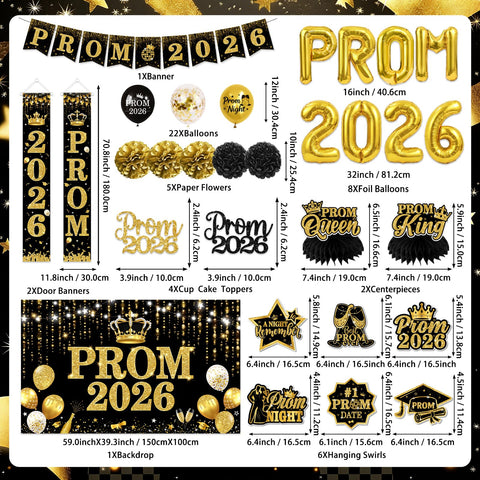 TEMYAXU black and gold tissue pom-poms add festive texture.