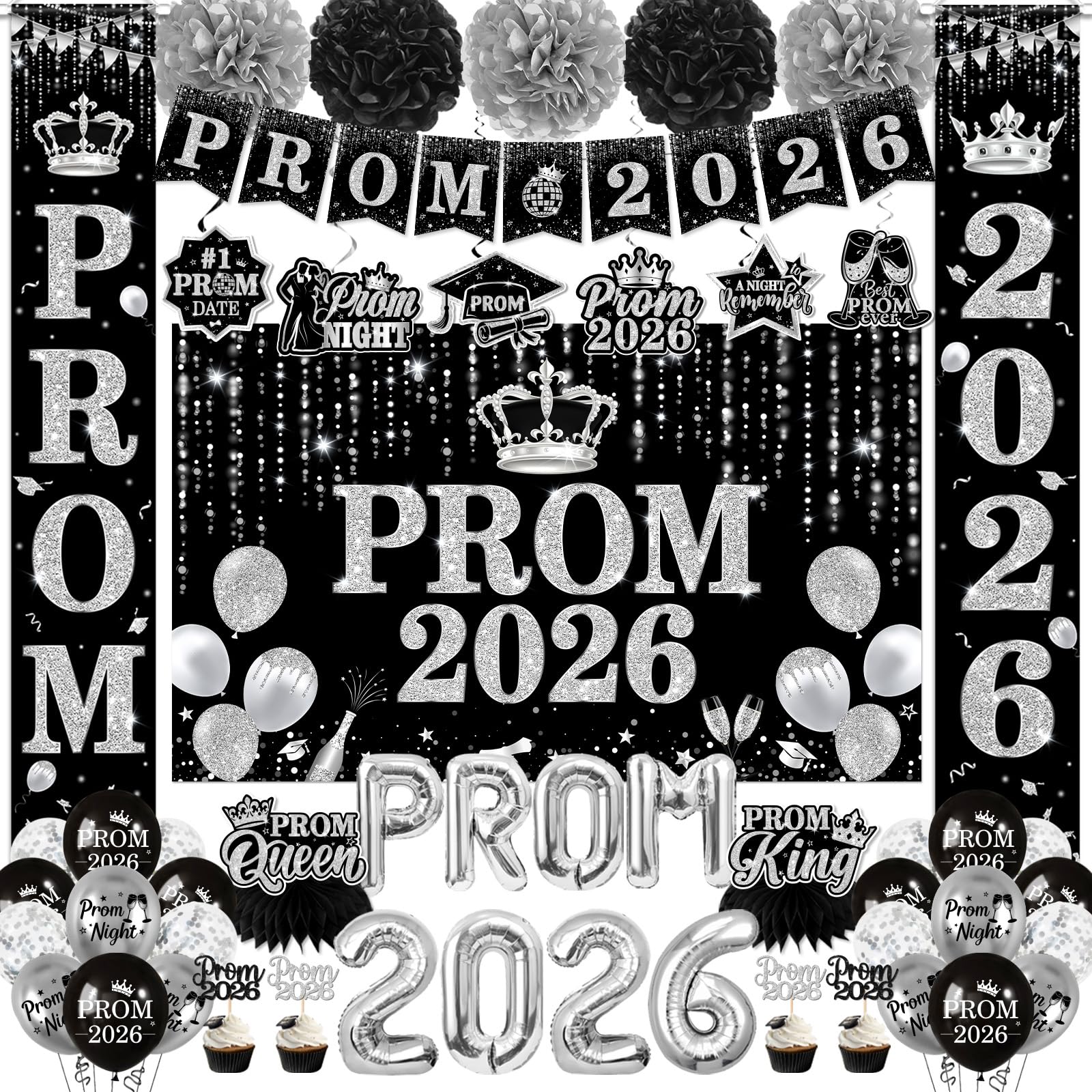 TEMYAXU Prom 2026 banner backdrop for a polished graduation night setting