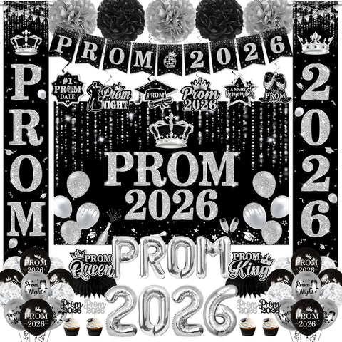 TEMYAXU Prom 2026 banner backdrop for a polished graduation night setting