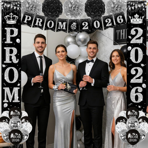 TEMYAXU Prom 2026 hanging swirls sparkle above guests' tables