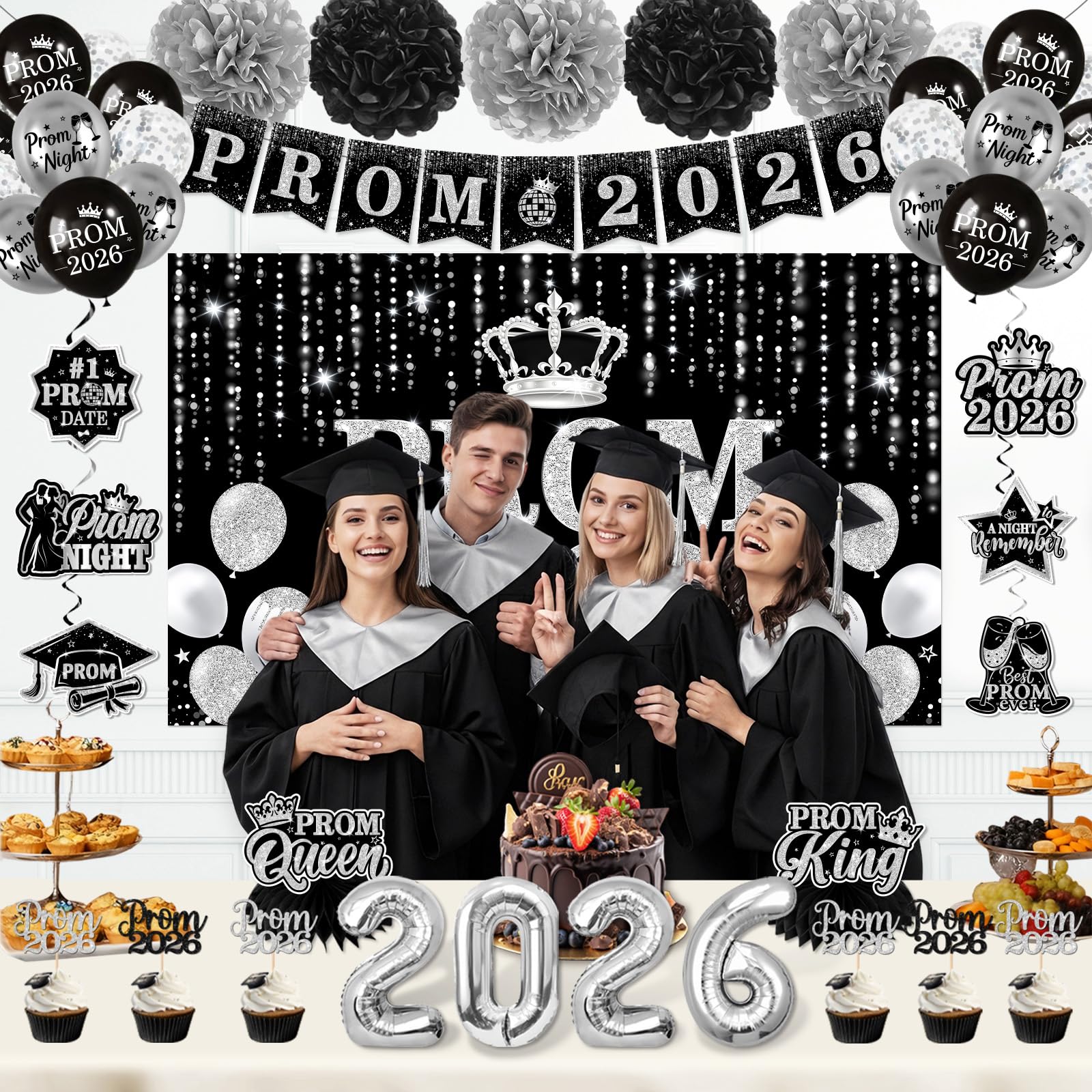 TEMYAXU Prom 2026 porch banner welcomes guests with class