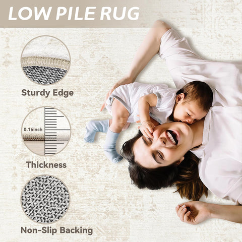 TENGTENGLINK washable rug enabling easy cleanup in busy living spaces.