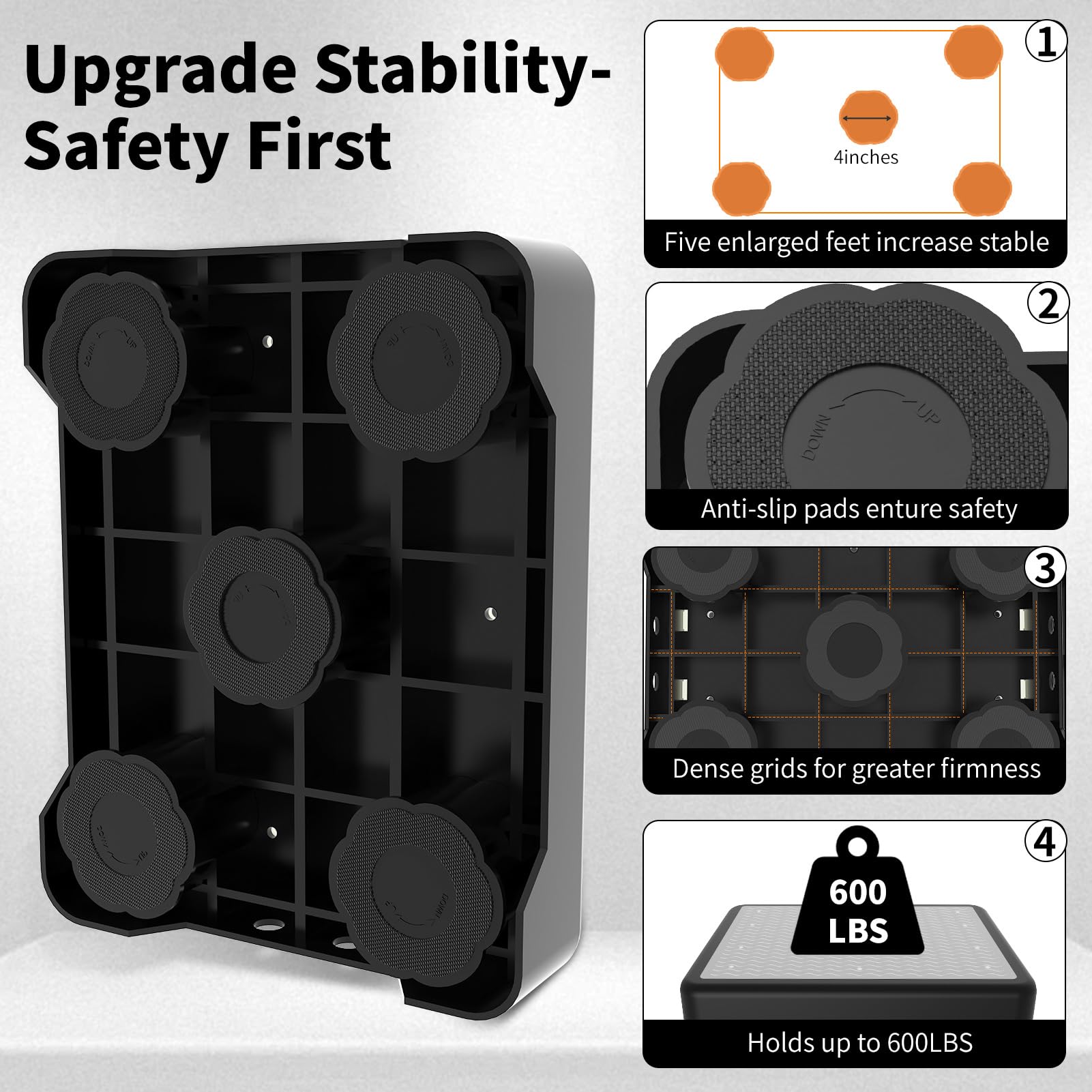 TENGYI height adjustable from 3.7 to 5.9 inches for diverse users.