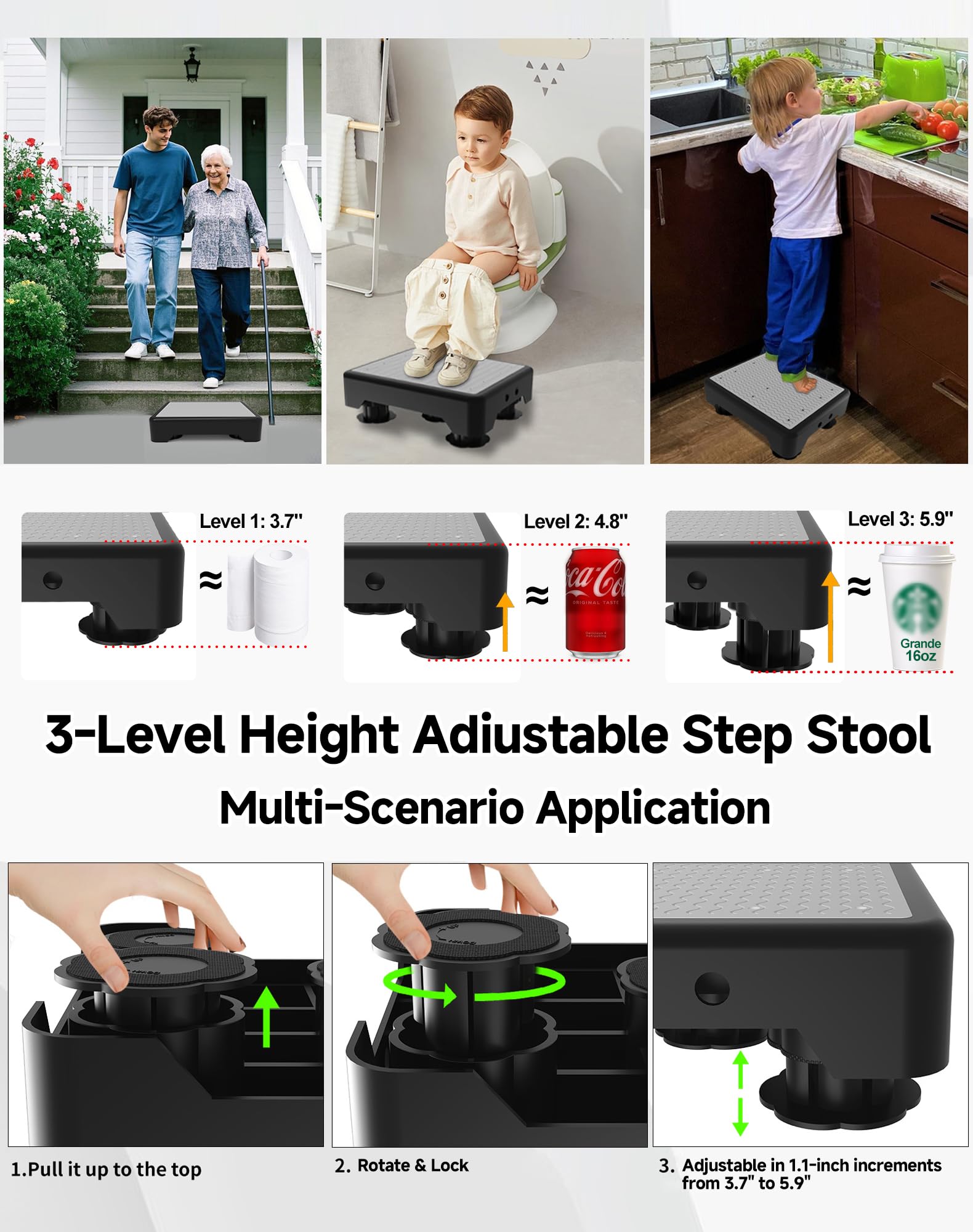 TENGYI ultra-portable stool weighs 3.5 lbs for easy carrying.