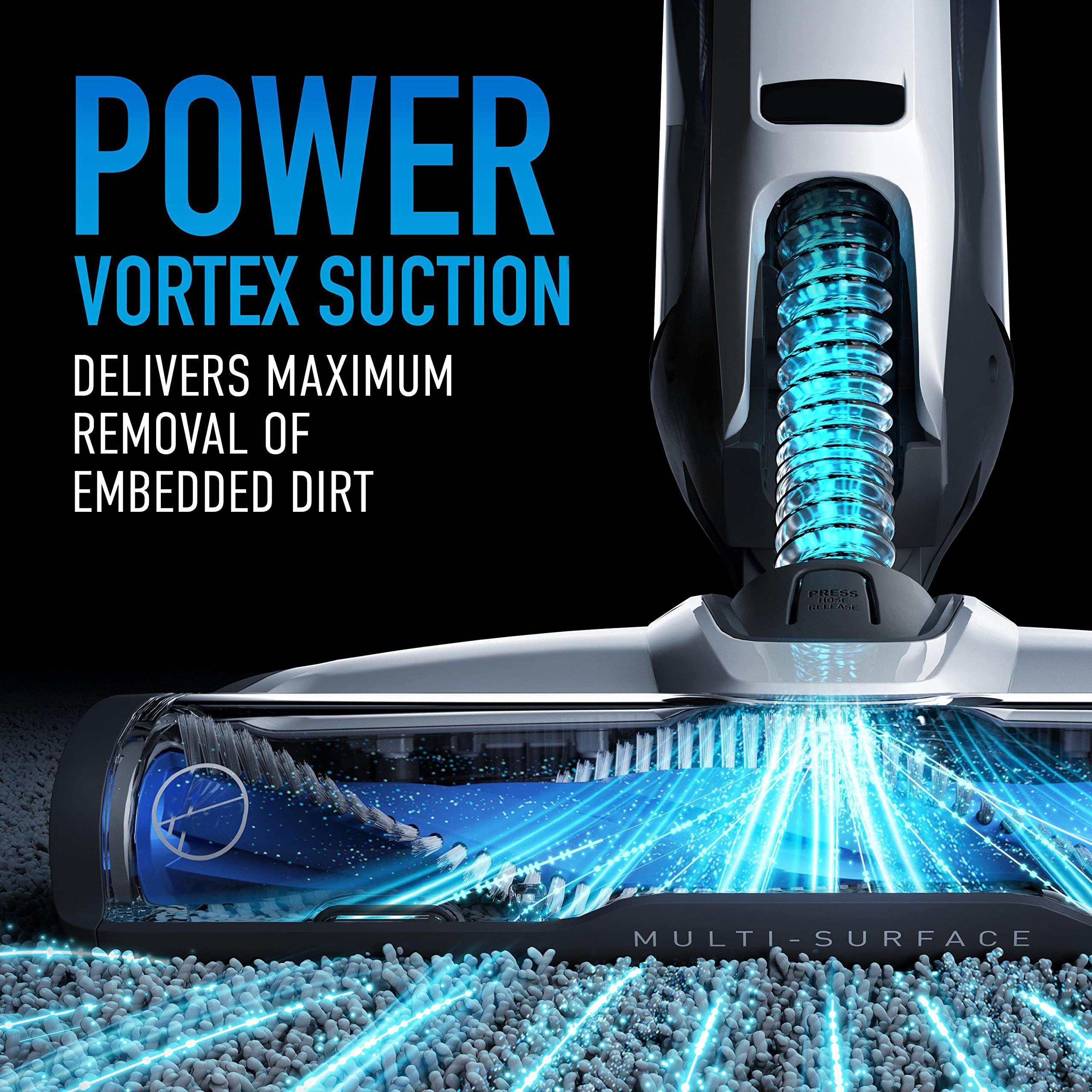 TenHutt battery-powered vacuuming in home setting showing extended runtime.