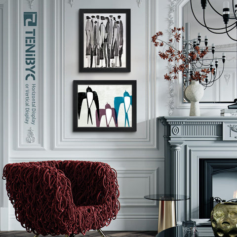 TENIBYC portrait-horizontal layout adapts to various wall configurations.