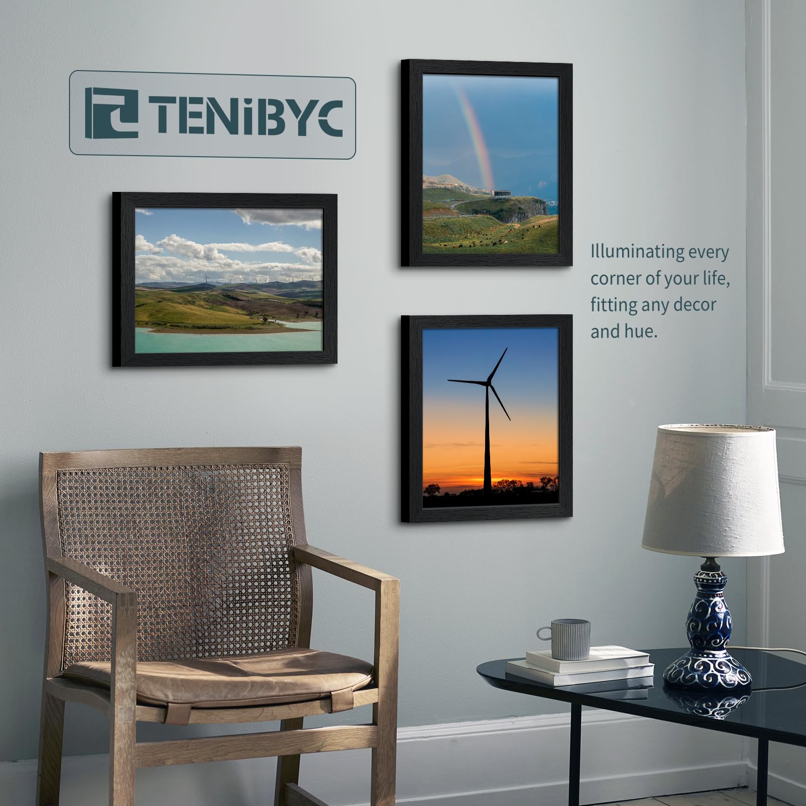 TENIBYC table display presents memories on desks, shelves, or mantels.