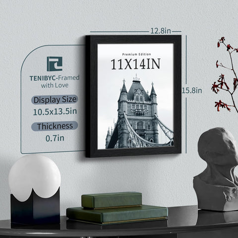TENIBYC wall gallery setup enables cohesive memories with vertical or horizontal display.