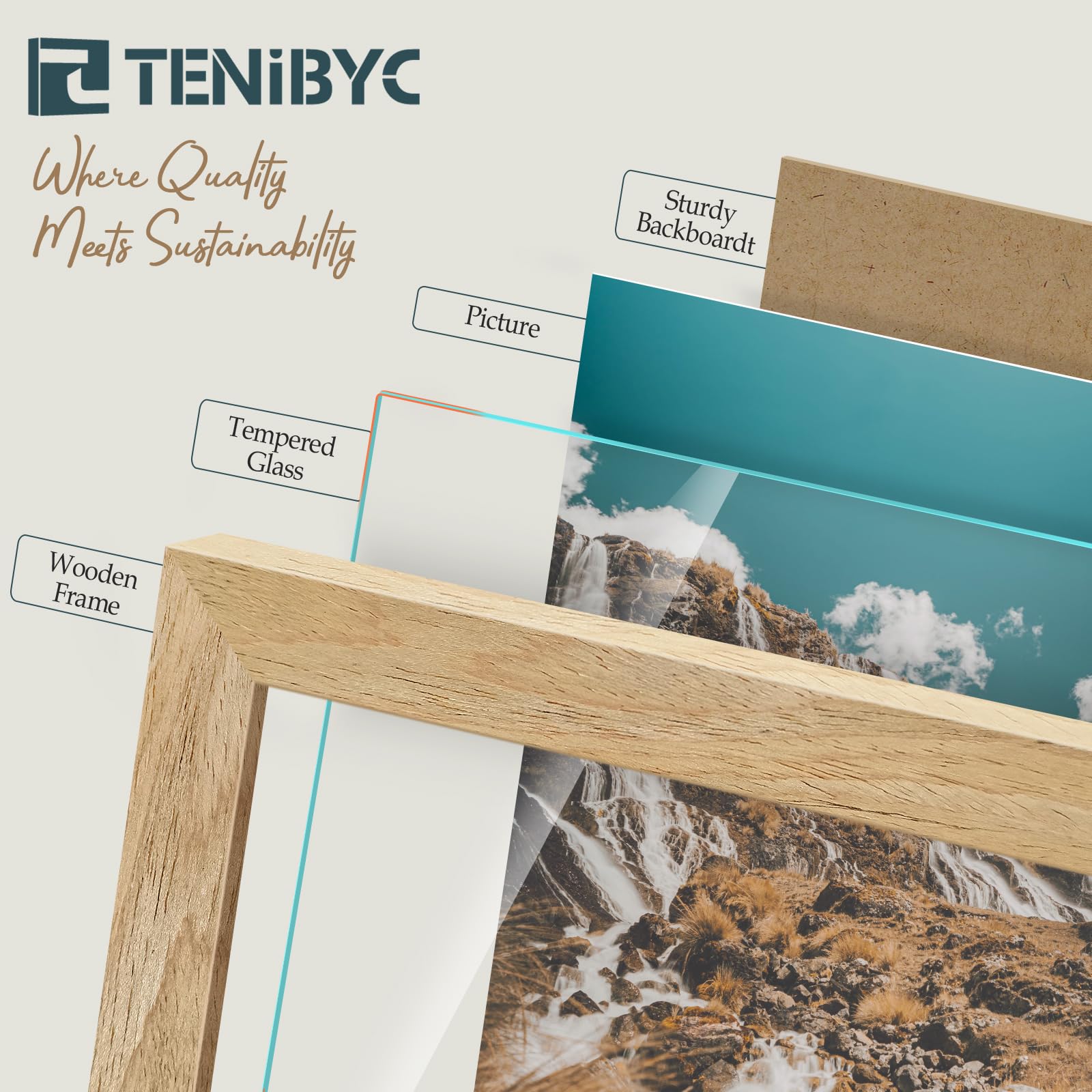 TENIBYC 5x7 frame spin-lock system enables quick setup without tools