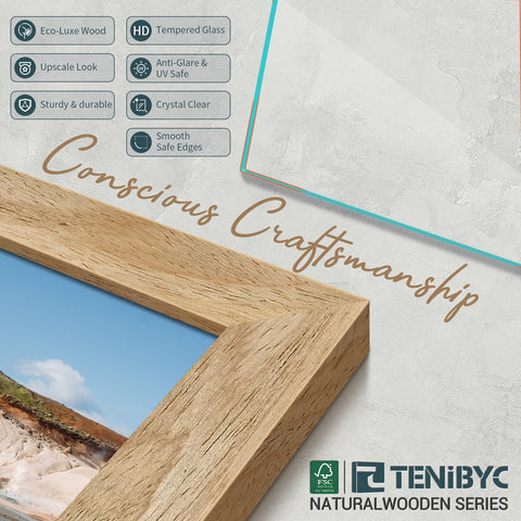 TENIBYC 5x7 frame table display horizontal suitable for shelves and desks