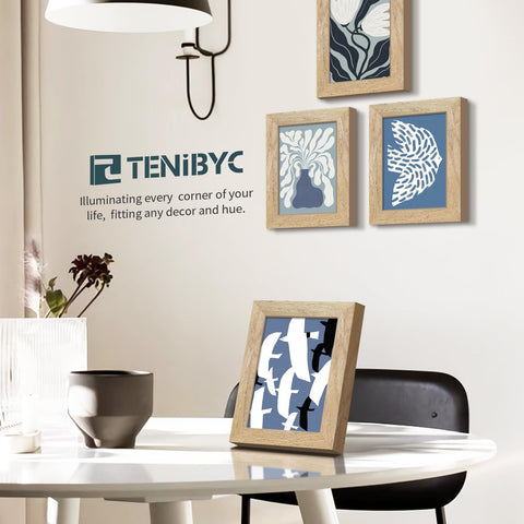 TENIBYC 5x7 frame tempered glass reduces reflections while preserving photos
