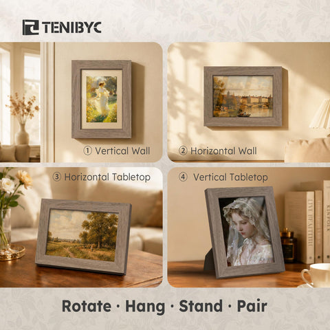 TENIBYC 5x7 frame back view reveals reinforced corners for lasting memories
