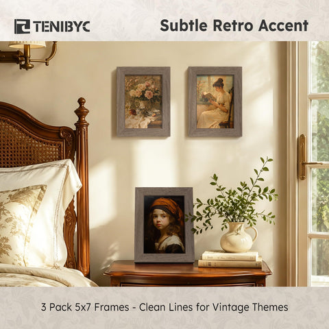 TENIBYC 5x7 frame hd-glass closeup shows glare-resistant clarity