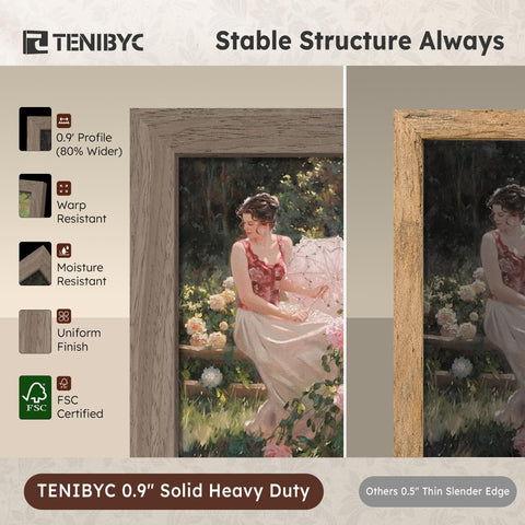 TENIBYC 5x7 frame table-horizontal suits wide photos on desks