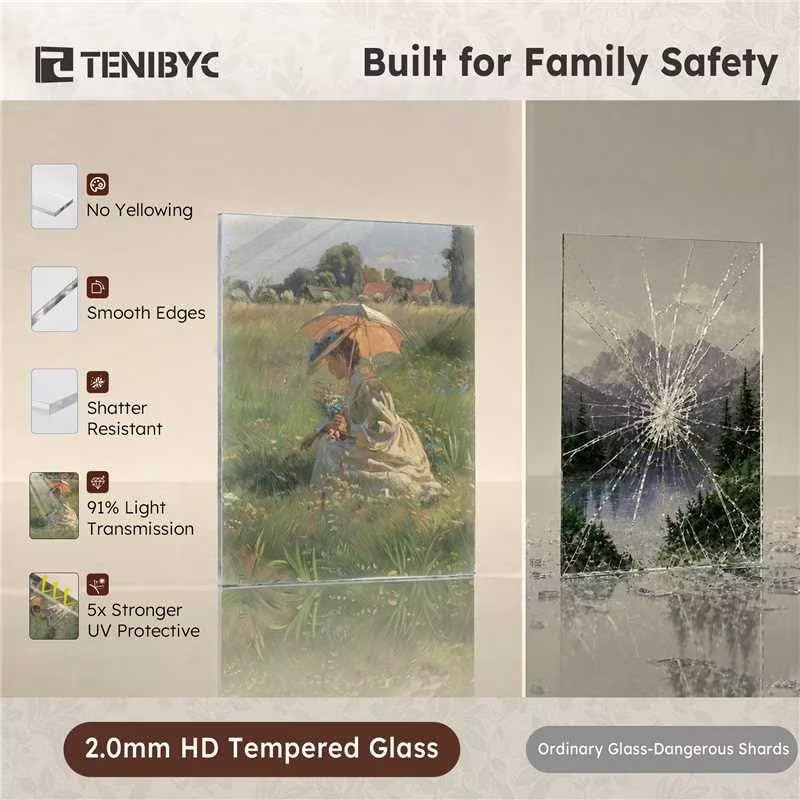 TENIBYC 5x7 frame table-vertical enables easy desktop photo showcases