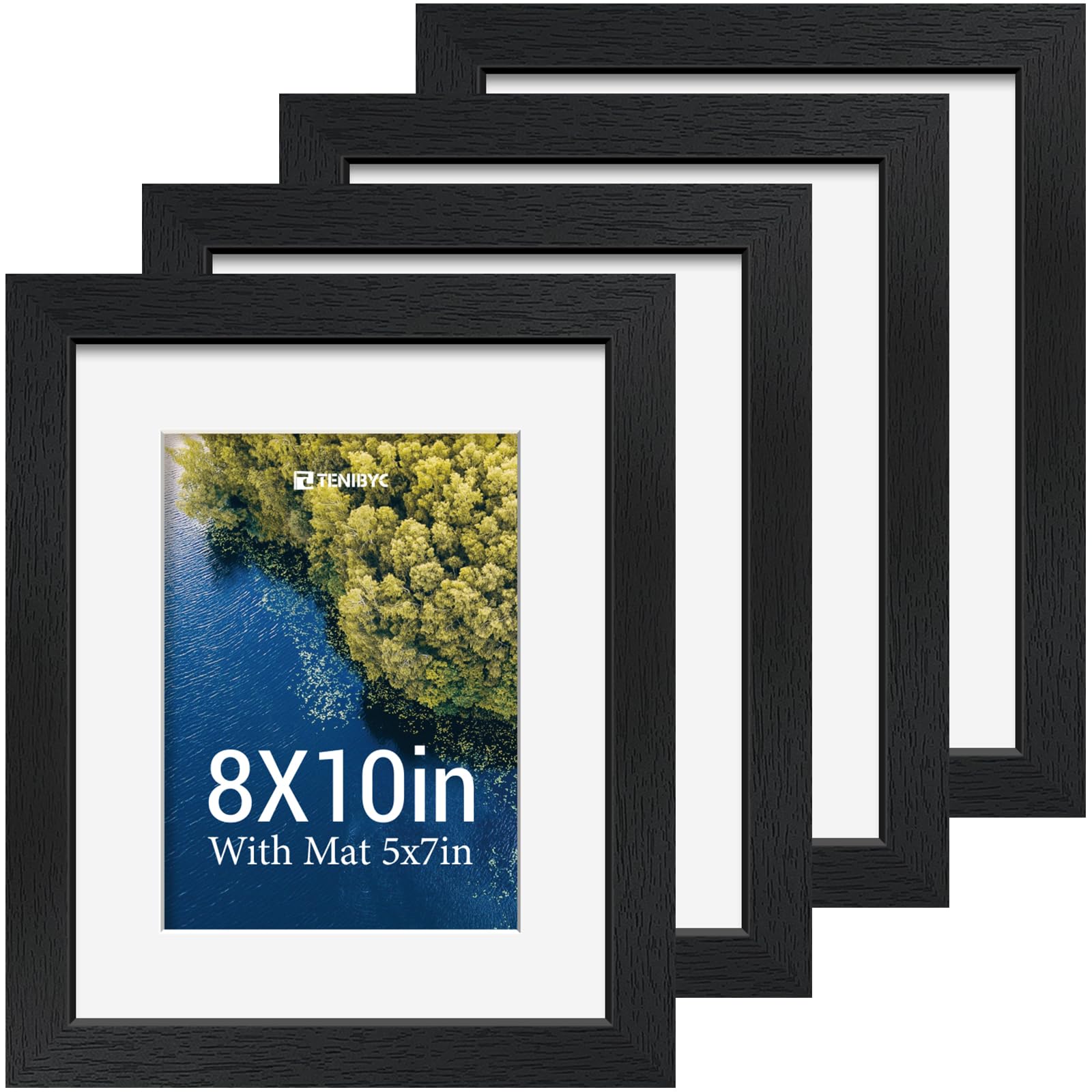 TENIBYC 8x10 frame with mat showing a gallery-style display for 5x7 photos