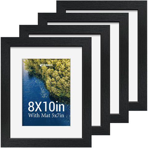 TENIBYC 8x10 frame with mat showing a gallery-style display for 5x7 photos