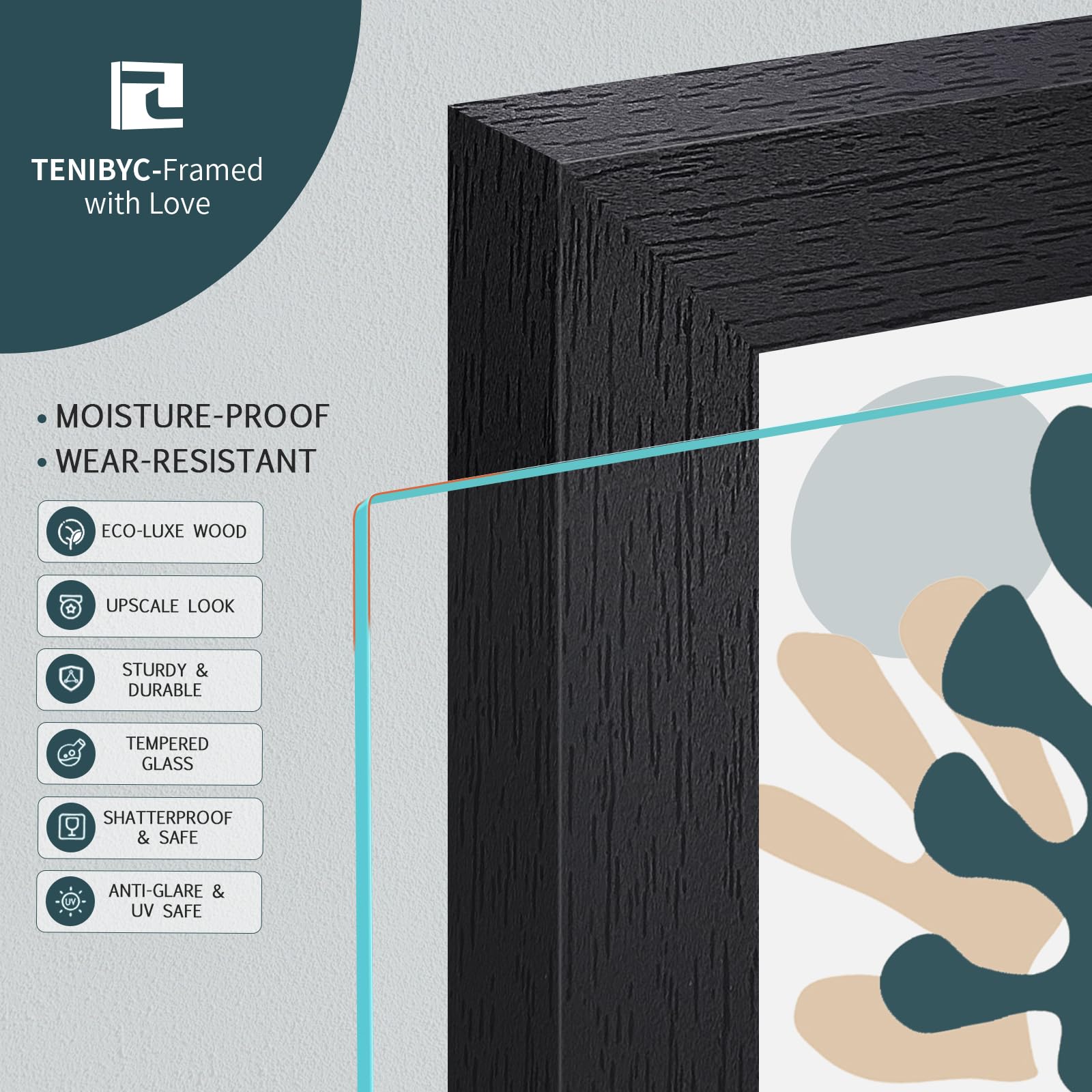 TENIBYC acid-free mat enabling 5x7 or 8x10 presentations