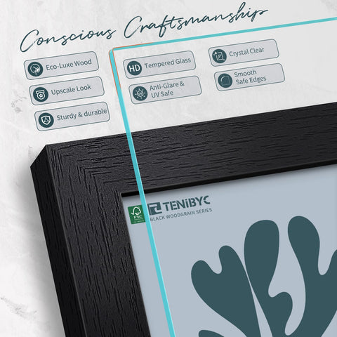 TENIBYC reinforced corners and backboard protect memories in 16x20 frame