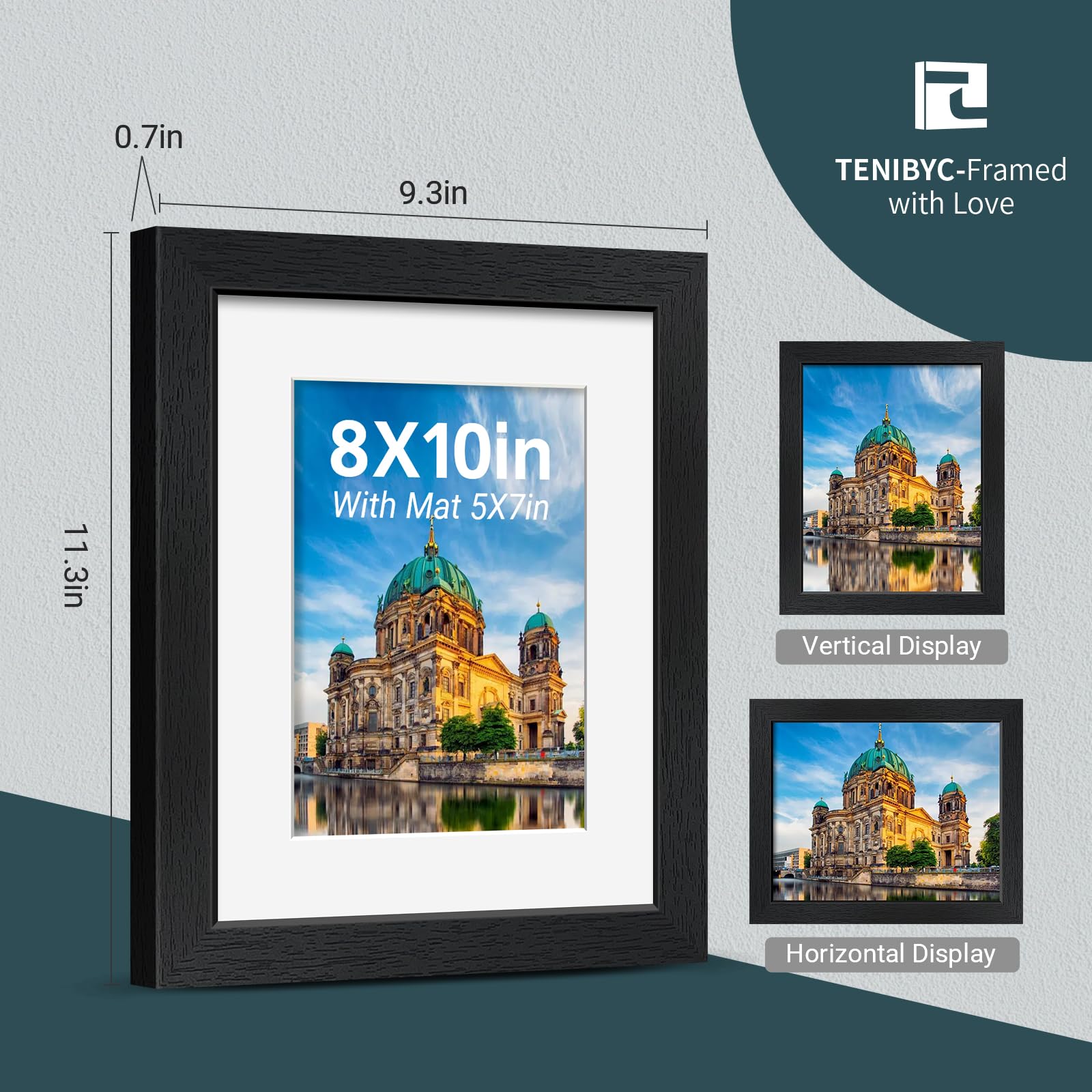 TENIBYC tempered glass frame minimizing glare with UV protection