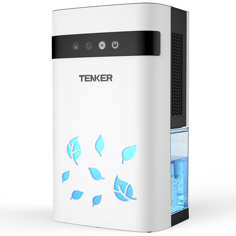 TENKER dehumidifier front view showing compact design for small spaces