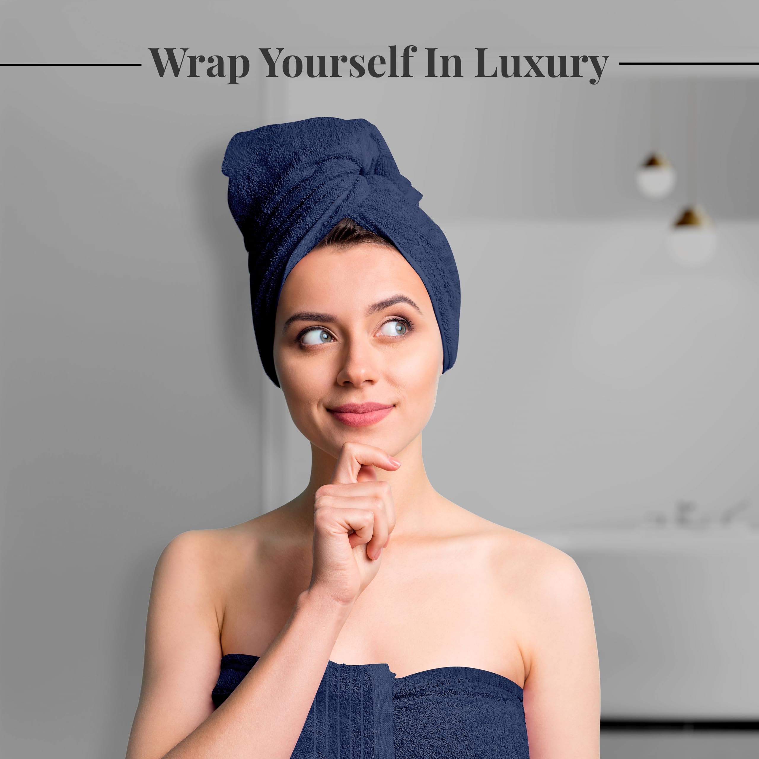 Tens Towels 30x60 inch size showcased folded for generous wrap.