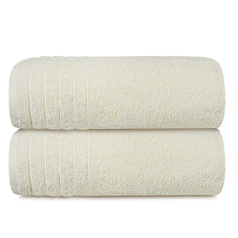 Tens Towels bath sheet cream bathroom corner suggests hotel-like softness at home