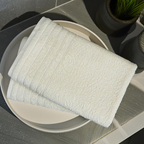 Tens Towels bath sheet cream pack-two emphasizes value and convenience