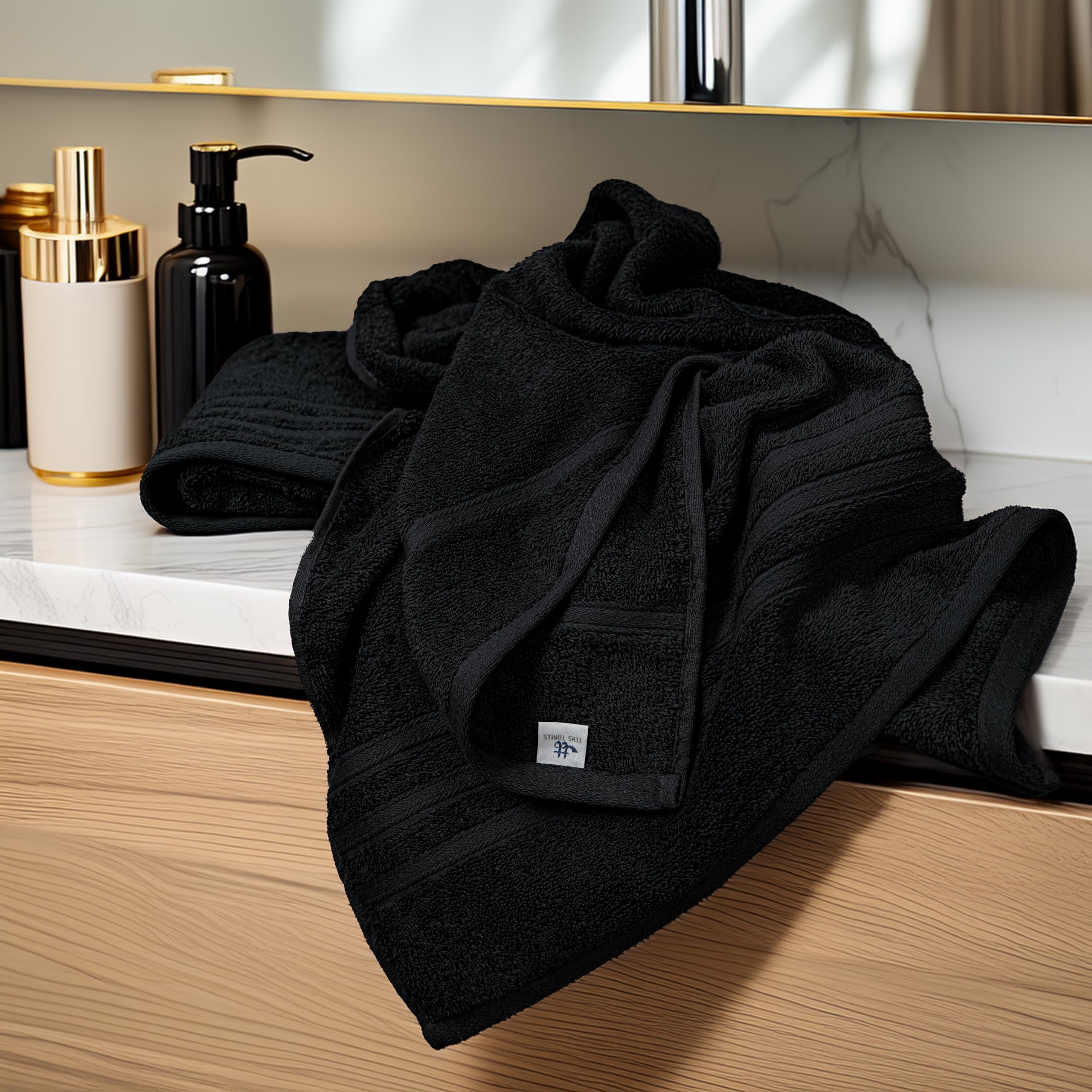 Tens Towels four-piece set fits daily bathroom routines and shared households