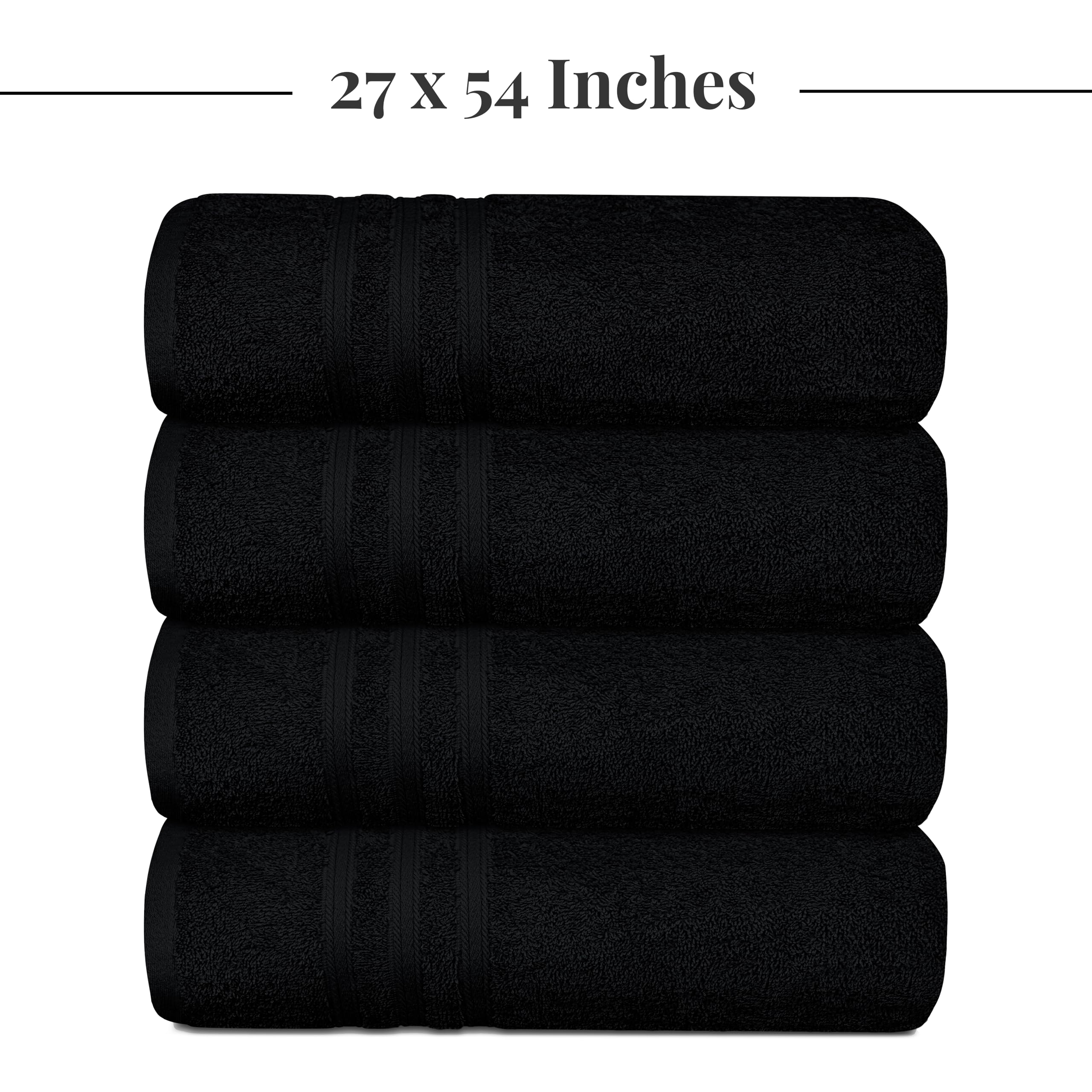 Tens Towels black towels bring a sleek look to any bathroom