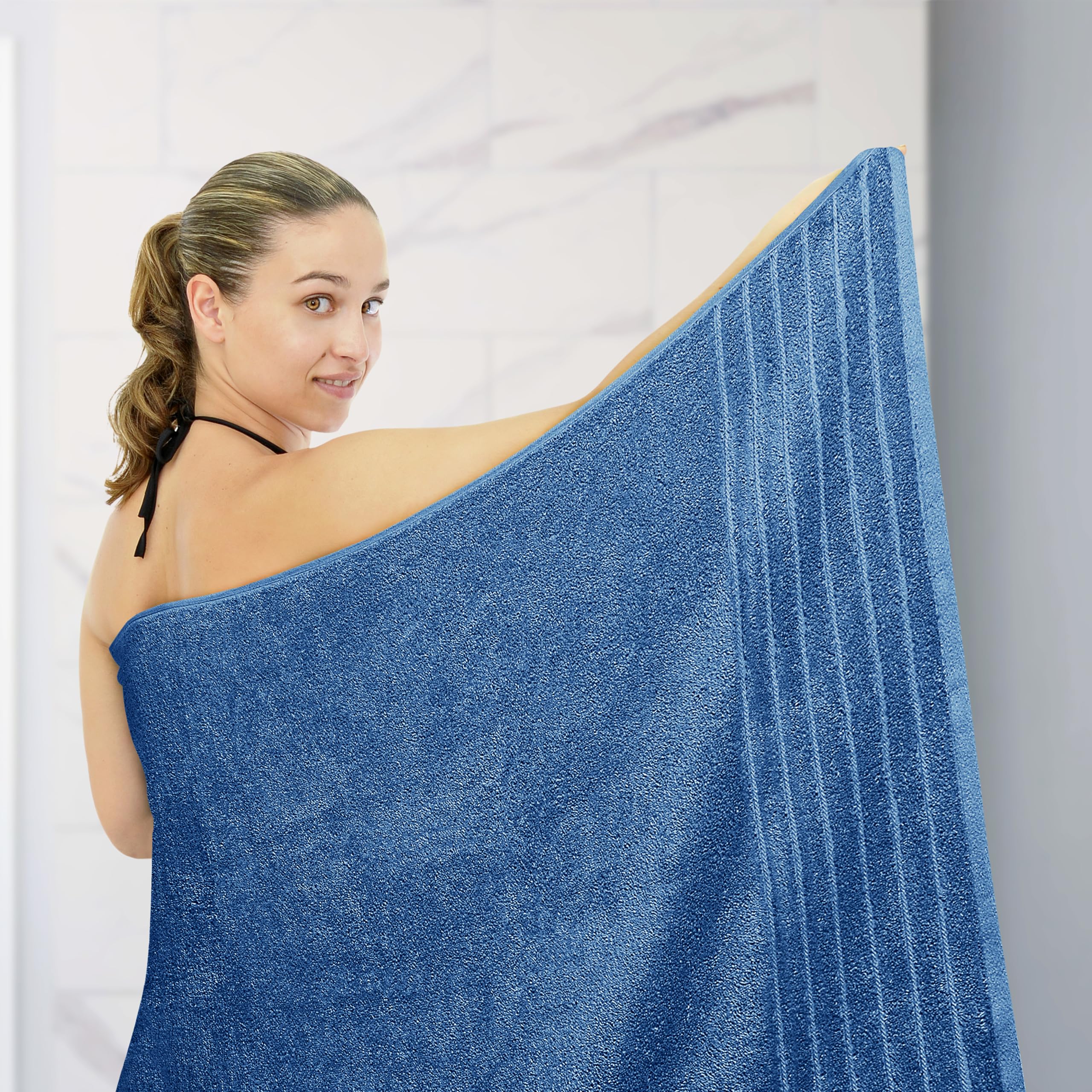 Tens Towels blue packaging image suggesting lightweight, easy-care laundry