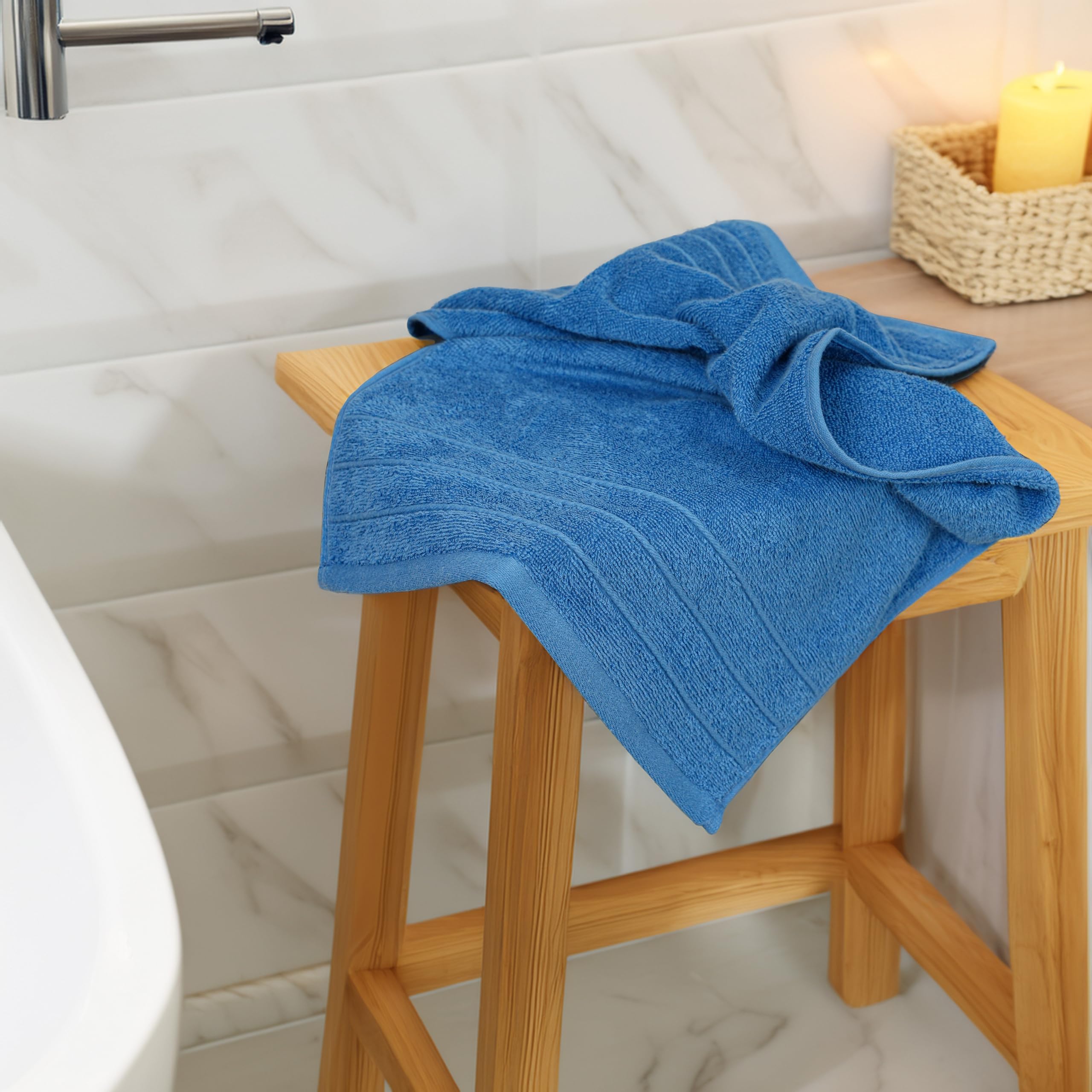 Tens Towels care-instructions blue towels for machine wash multiple uses.