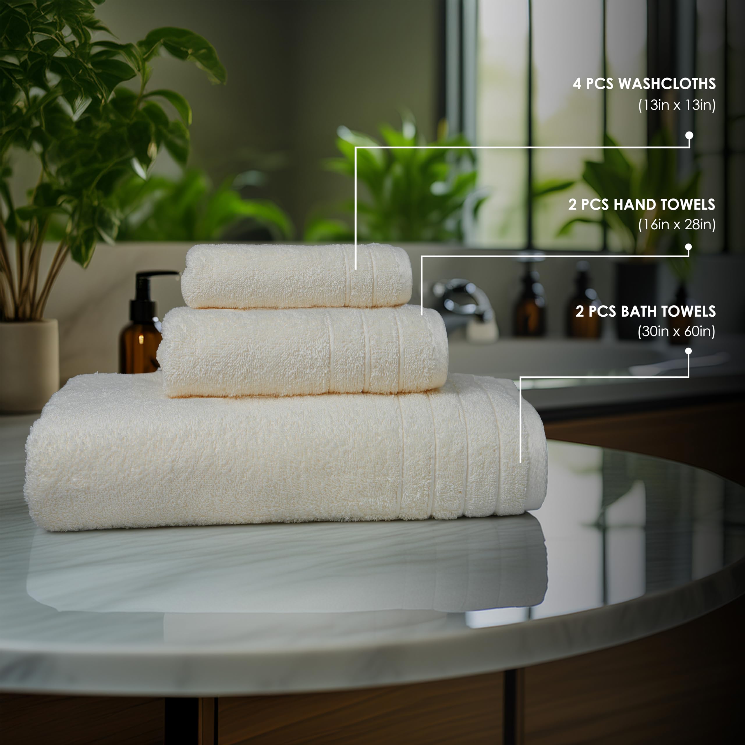 Care instructions for Tens Towels with gentle washing tips.