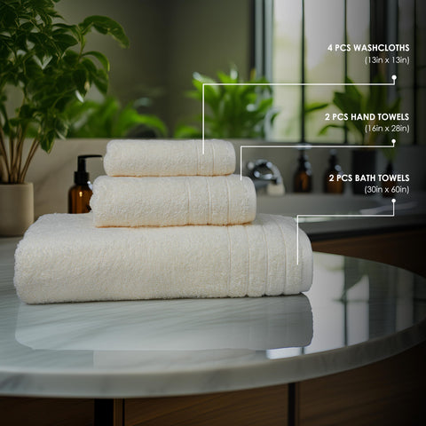 Care instructions for Tens Towels with gentle washing tips.