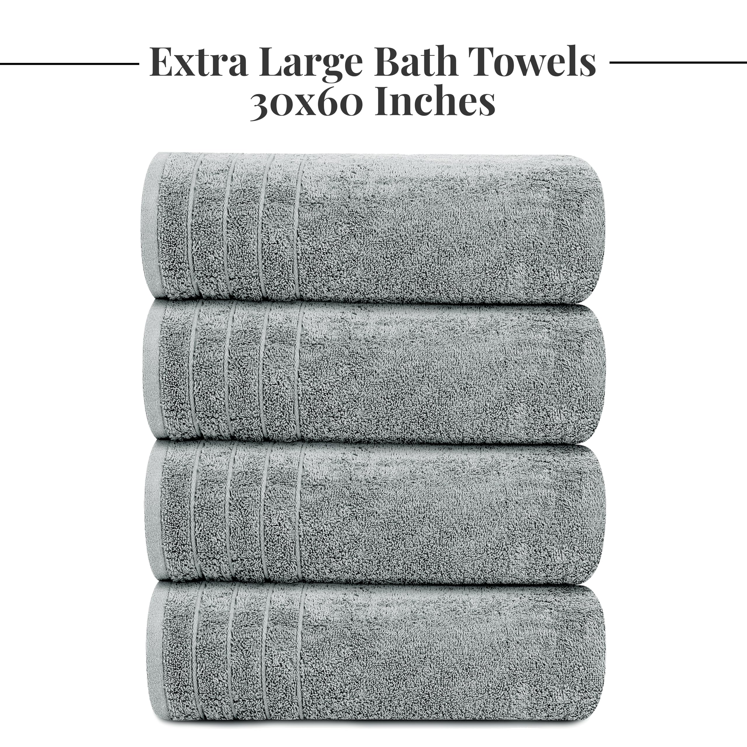 Tens Towels cool grey color towel on display highlights modern bathroom aesthetic