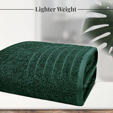 Tens Towels hunter green bath sheet adds vibrant color to bathroom decor