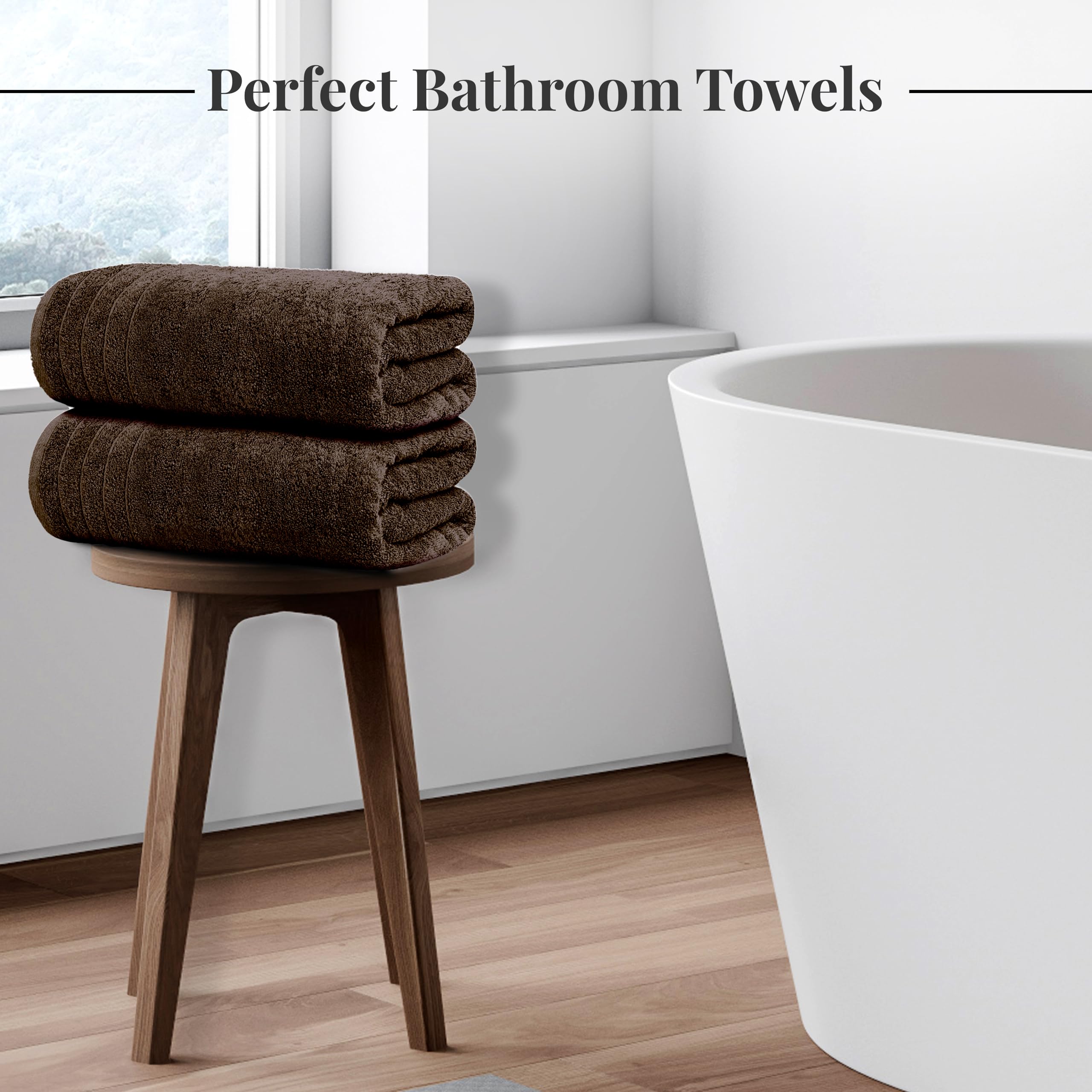 Tens Towels larger wrap-around coverage 30x60 inches for comfort.
