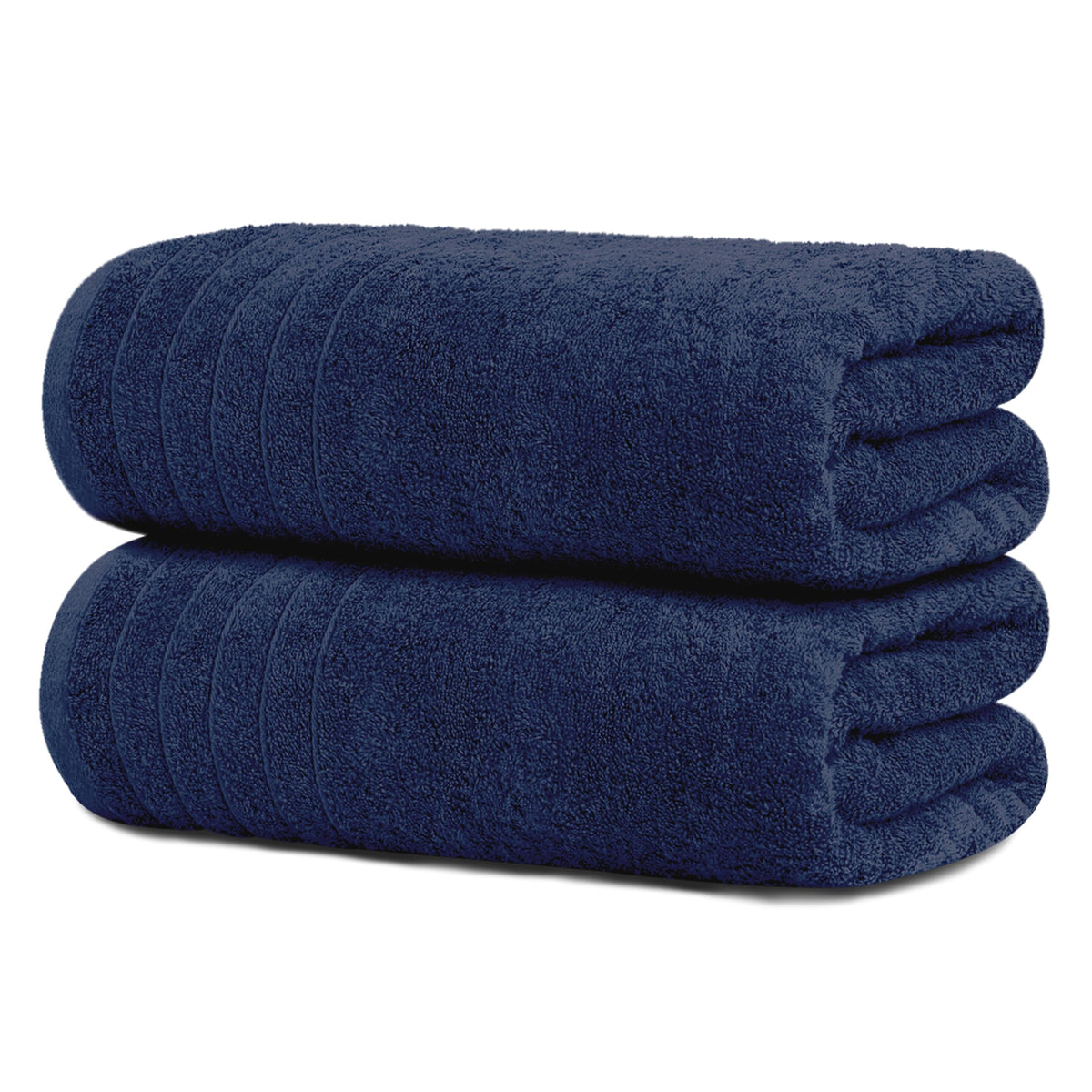 Tens Towels pack of 2 extra-large navy bath sheets, quick-dry and ultra-soft