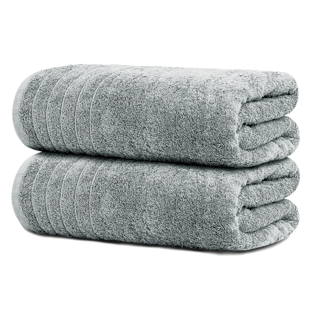 Tens Towels two-pack oversized bath sheets measure 35x70 inches for full-body wrap.