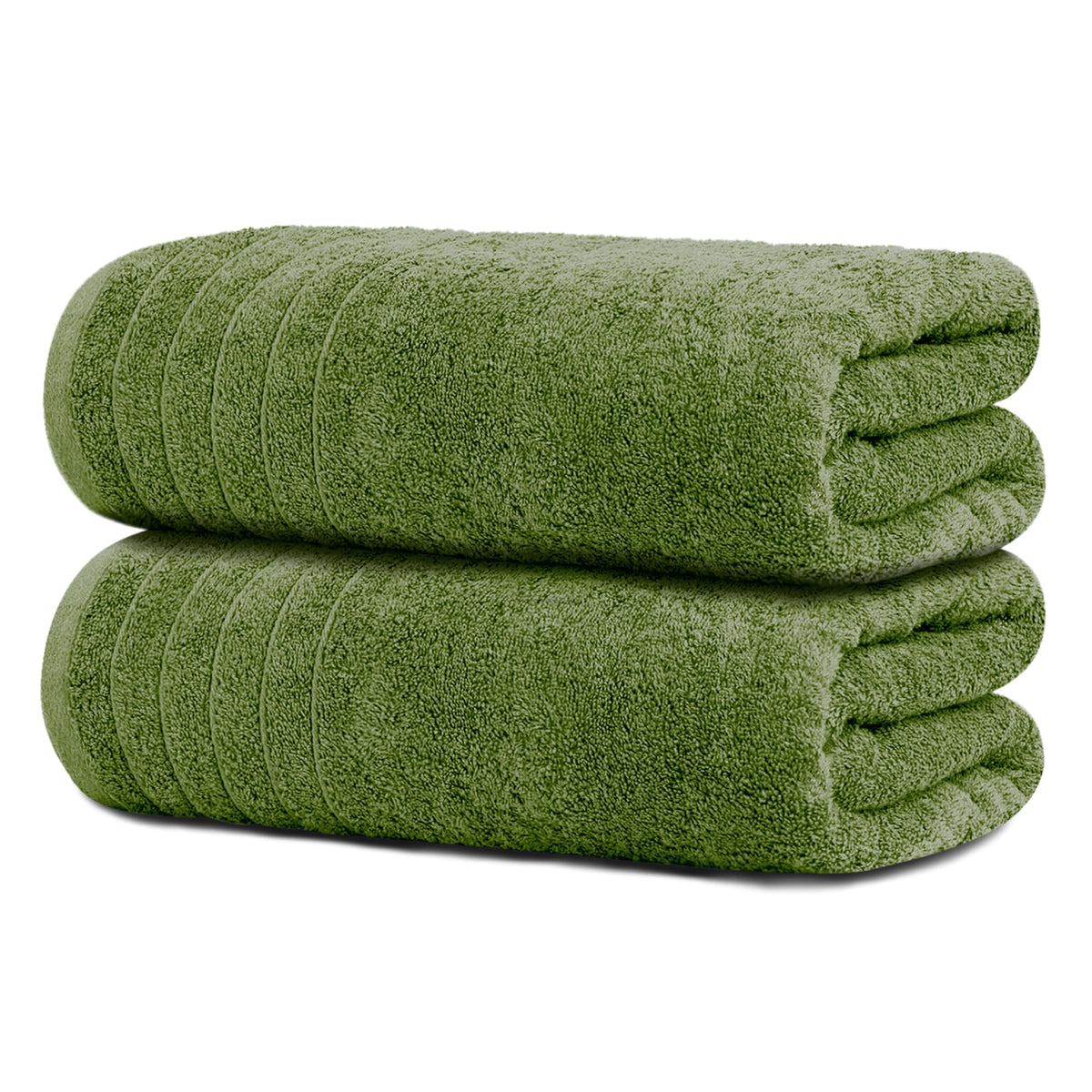 Tens Towels two oversized bath sheets in green for wrapping after a bath