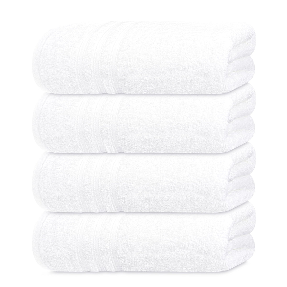 Tens Towels Pack 4 soft bath towels showing plush cotton texture for daily use