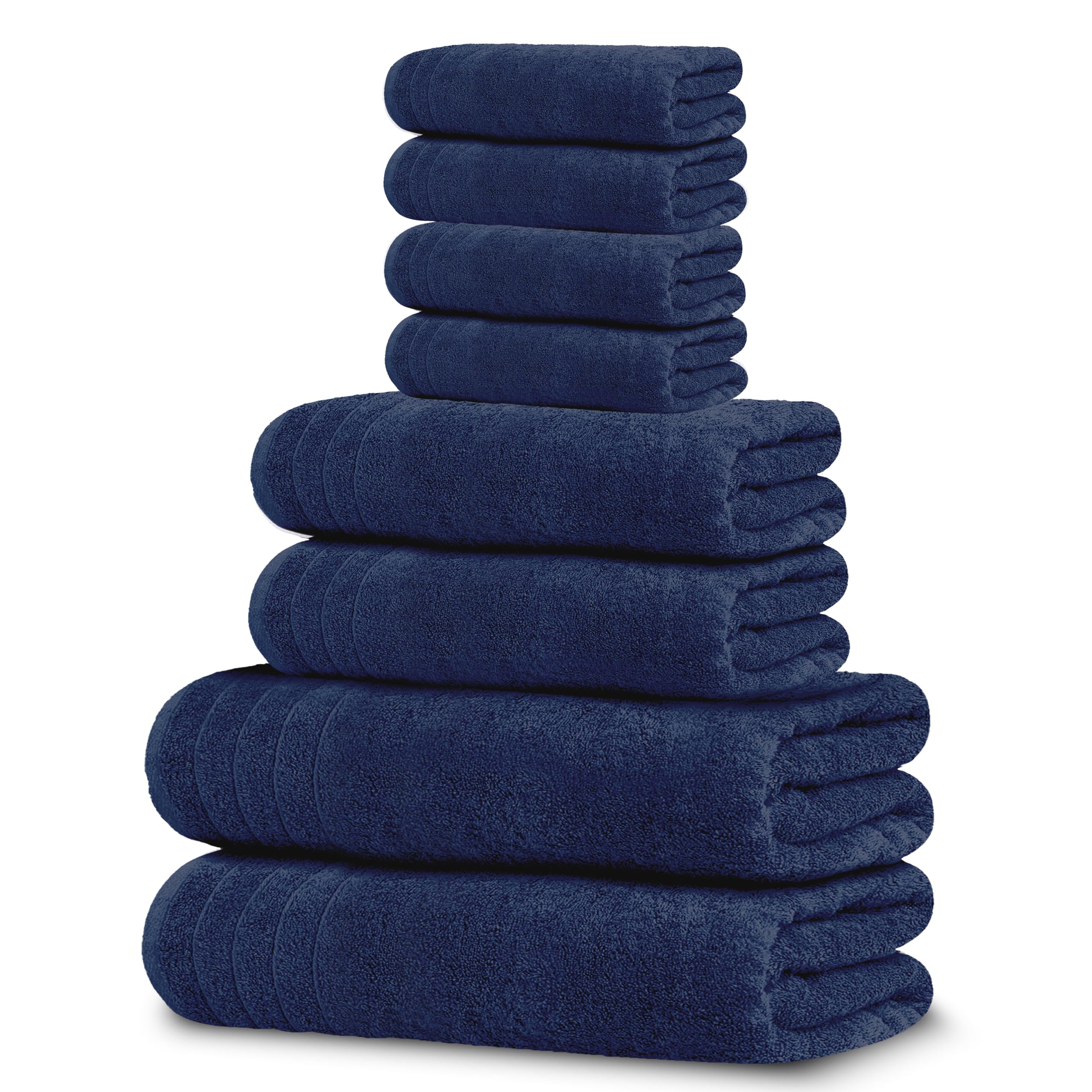 Tens Towels pack of 8 extra-large bath towels for quick-dry, everyday use.