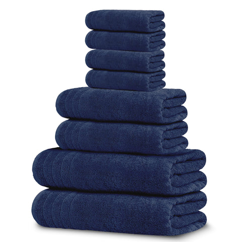 Tens Towels pack of 8 extra-large bath towels for quick-dry, everyday use.