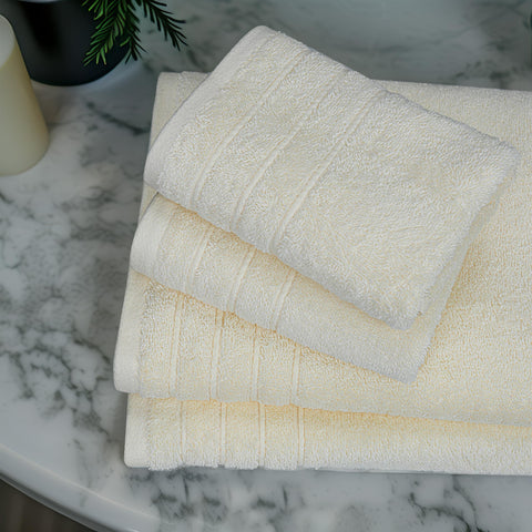 Tens Towels set displays two hand towels ready for daily drying.