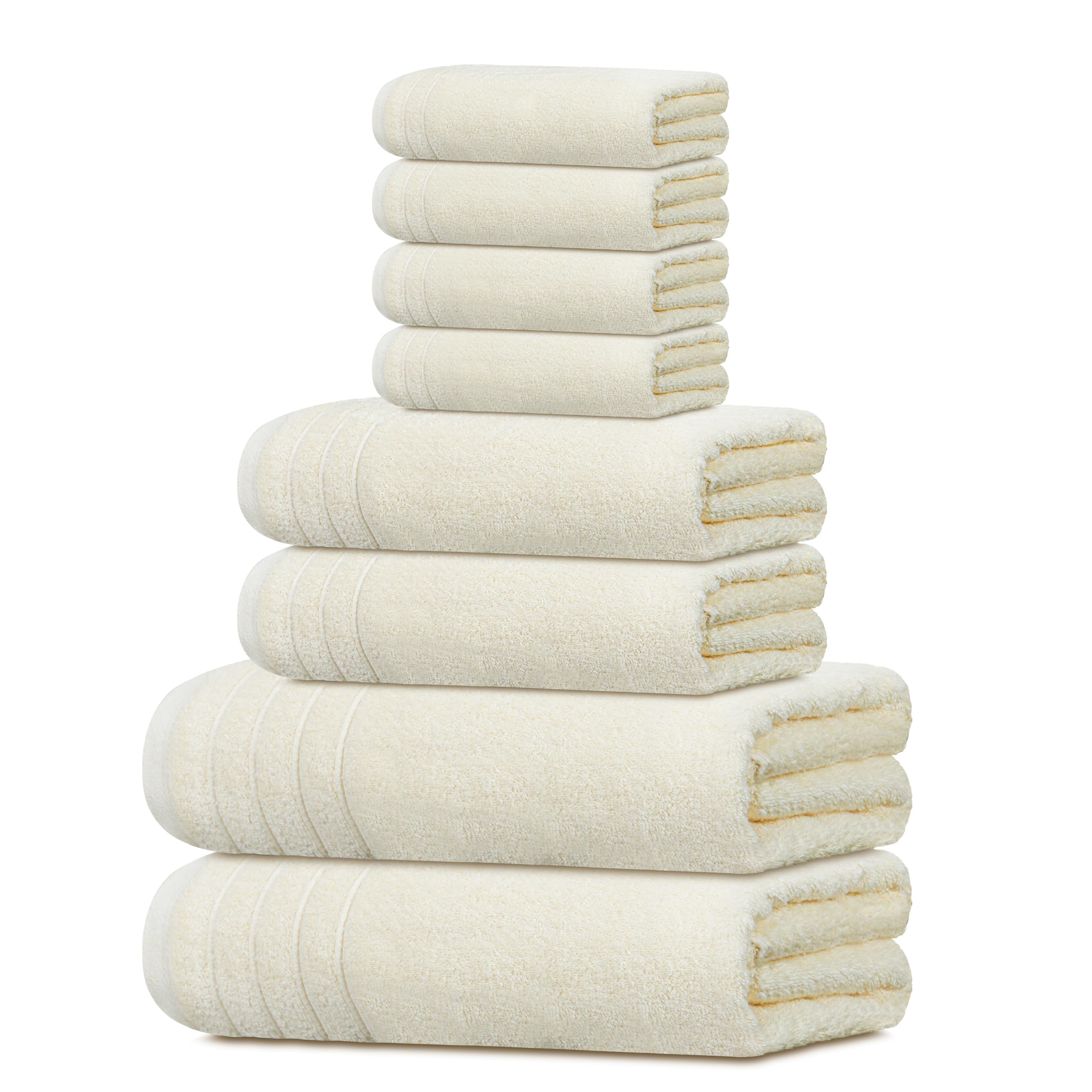 Tens Towels pack shows two extra-large bath towels for spa-like bathroom comfort.